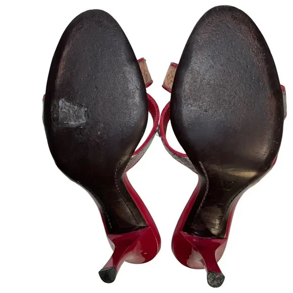 Louis Vuitton Takashi Murakami Monogram Cherry Blossom Logo Heel Sandals Shoes - Picture 9 of 12